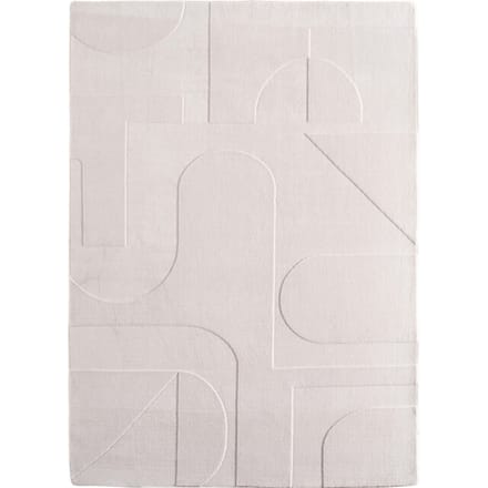 Japandi Vloerkleed - Hoogpolig - Scandinavisch Design - 3D-Effect - Creme- 80x150 CM