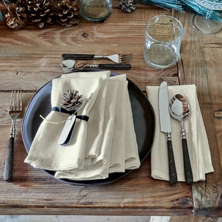 LOBERON Servet set van 6 Fibi wit