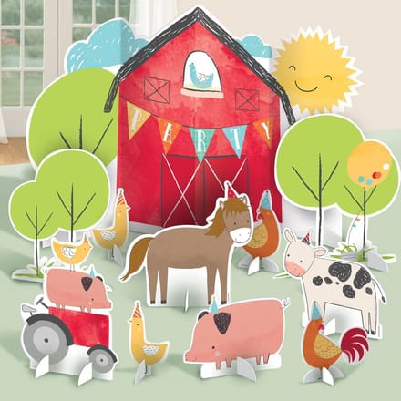 Amscan Tafeldecoratie Set Barnyard Birthday 11-delig