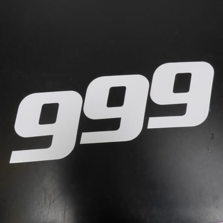 3 autocollant stickers numéro de course adhésif chiffre 9 blanc 20x25cm pour moto