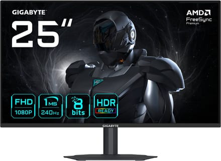 24,5" GIGABYTE G25F2A - LED monitor - Full HD (1080p) - 25" - HDR