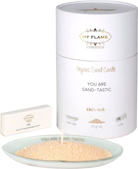 My Flame Lifestyle Kaarsenzand giftbox - Met schaal en wax - Wit