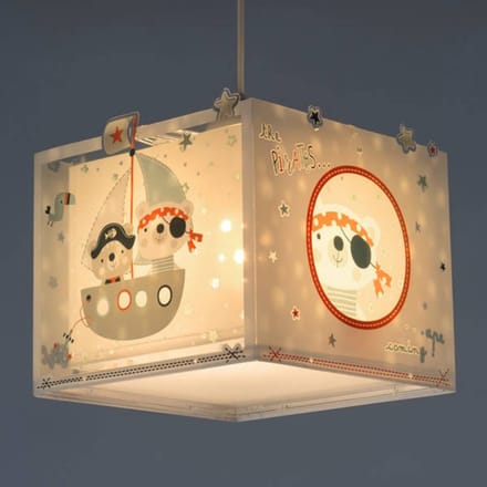 Dalber hanglamp voor de kinderkamer PIRATES, wit/grijs