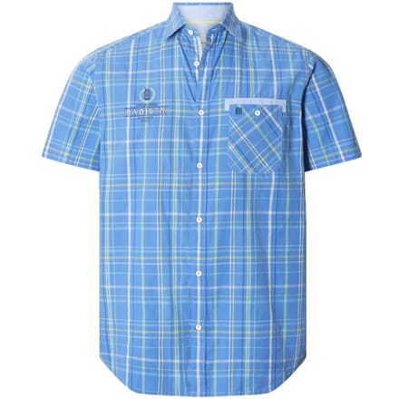 Babista herren Overhemd Met Korte Mouwen - 39/40 - lichtblauw - Plus Size