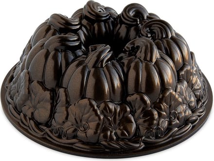 Tulband Bakvorm "Pumpkin patch bundt" - Nordic Ware | Fall Harvest Bronze