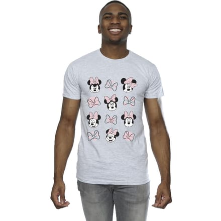 Disney Heren Minnie Mouse Multiple T-Shirt (Sportgrijs)
