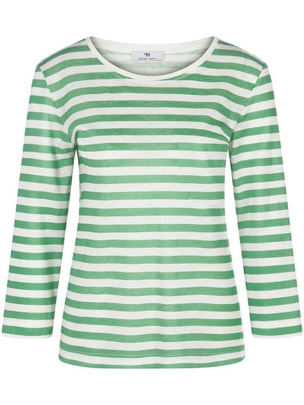Shirt ronde hals Van Peter Hahn groen