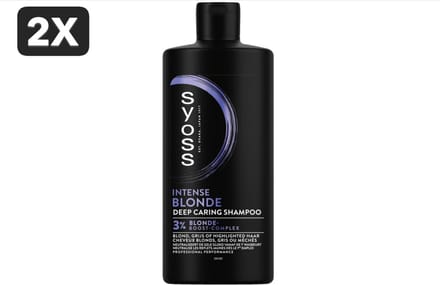 2 x Syoss - Shampoo - Intense Blond - 440ml