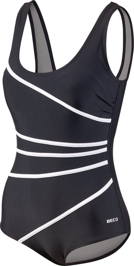 BECO badpak - D-cup - Powermesh - zwart - maat 46