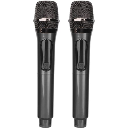 Microphone sans fil 1 pour 2 double portable à main dynamique système de micro de karaoké avec rechargeable