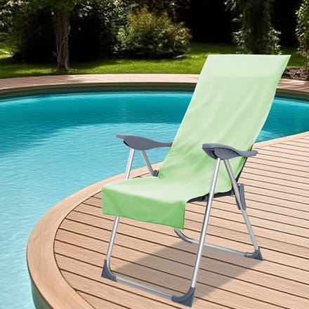vidaXL - Buiten - Stoel - Handdoeken - 2 - st - Groen - 130 - x - 60 - cm