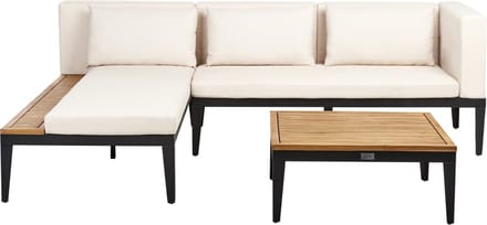 BRACCIANO - Loungeset 3-zits - Lichtbeige - Gecertificeerd acaciahout