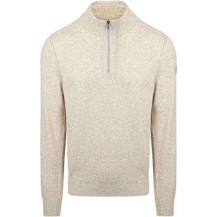 State Of Art Half Zip Trui Wool Blend Melange Greige - Maat XXL - Heren - Pullovers