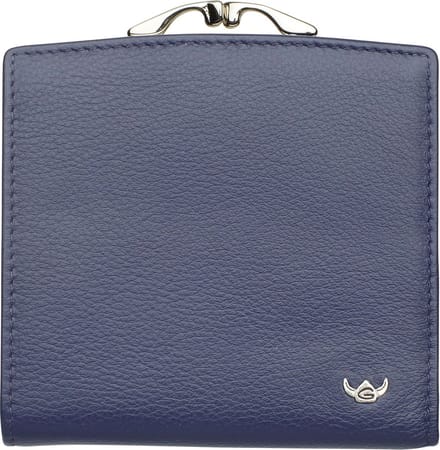 Golden Head Leren portemonnee Madrid RFID Protect Bügelbörse 2049 Blau donkerblauw