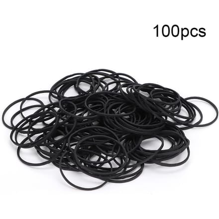 100 stuks Professionele Schokabsorberende Tattoo Rubberen Bandjes Ring Accessoires voor Tattoo Machine black