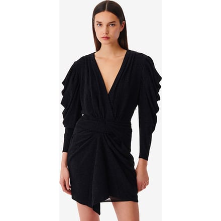 IRO Paris Luca Black/black Lurex Maat: S | Mini Jurken Outlet | Dames | Zwart