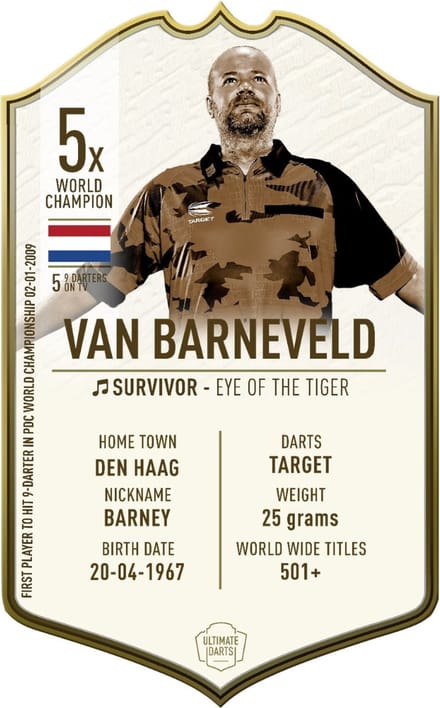 Ultimate Card Immortals Raymond van Barneveld | 37x25cm