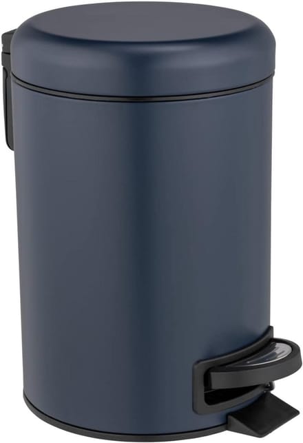 Pedal Bin 3L with Removable Insert - Lacquered Steel - Dark Blue Matt