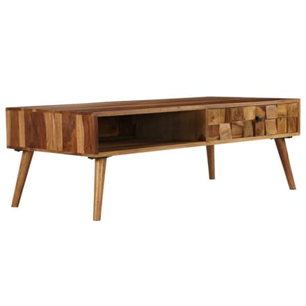 vidaXL - Salontafel - 110x50x37 - cm - acaciahout - met - honing - afwerking