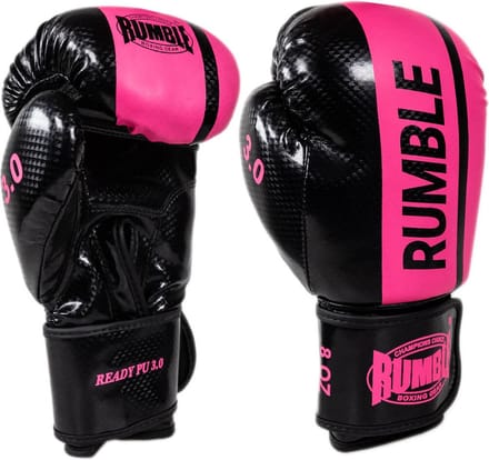 Rumble (kick)bokshandschoenen Junior 3.0 Zwart/Roze 6oz