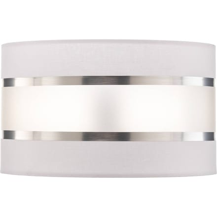 HELAM Lampenkap Helen E27 Ø25/hoogte 15cm wit/zilver