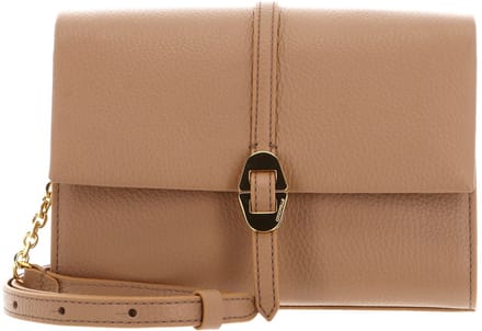 COCCINELLE Leren Schoudertas Dorian Mini Bag Grained Leather Skin Oud roze