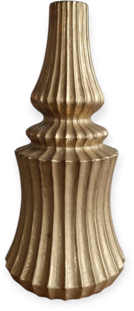 Daan Kromhout – Vaas – Bloemenvaas – Majestic – Goud – Keramiek – L – 20×39 cm