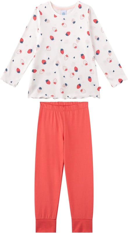 Sanetta Pyjama Schlafanzug Erdbeeren Pyjama Kids lang