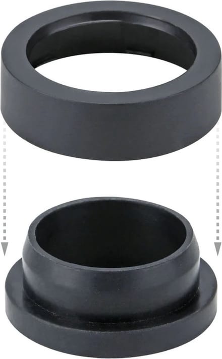 SPL | Rubber ring voor E27 voet (waterafstotend) Zwart 2 delen | 604500007