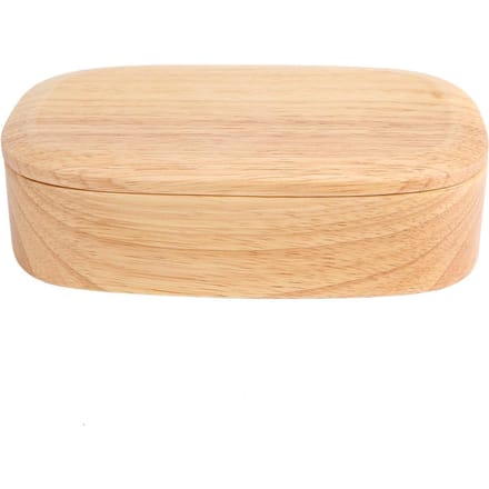 Houten Lunchbox Voedselopbergcontainer School Picknick Vierkante Bento Box beige