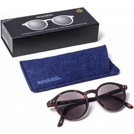 Looplabb zonnebril op sterkte, sterkte +3,00, model faust, kleur schildpad