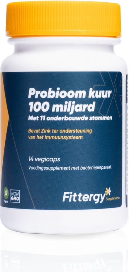 Fittergy Probioom kuur 100 miljard 14 Vegetarische capsules