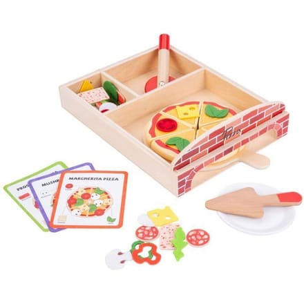 Gourmet pizza set hout