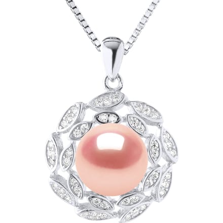 SUN zoetwater parel 9-10 mm Roze 925