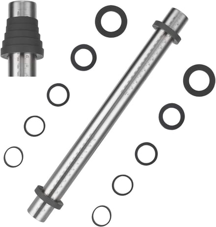 Verstelbare deegroller - Bakroller met ringen - Bakken en patisserie - Met dikteringsringen - 40 cm - Grijs