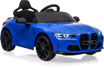 Danky Auto - Sportauto - Elektrische Kinderauto 12V - Blauw - Afstandsbediening - Bluetooth & LED - 3-8j