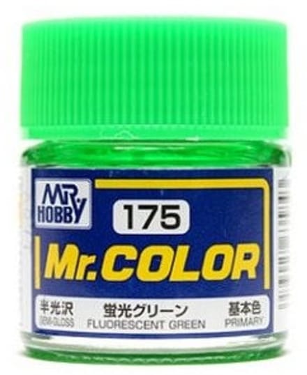 Gunze Mr. Hobby C-175 - Mr. Color 10 ml Fluorescent Green - Lacquer Modelbouwverf