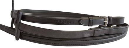 ThinLine - Full Wrapped Engelse Teugels - Anti-Slip Grip - Gesp zonder Stops - 54"/137cm - Zwart