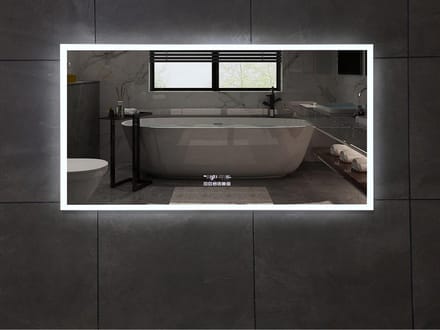 Mawialux LED Spiegel - 140cm - Rechthoek - Verwarming - Digitale Klok - Bluetooth - MR3140