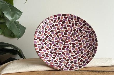 Little Creations mozaïek schaal DIY set oud-roze creatief knutselpakket.