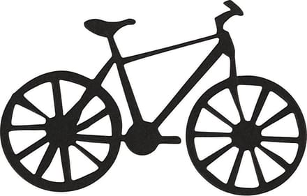 Label, fiets, afm 77x48 mm, zwart, 10 stuk/ 1 doos