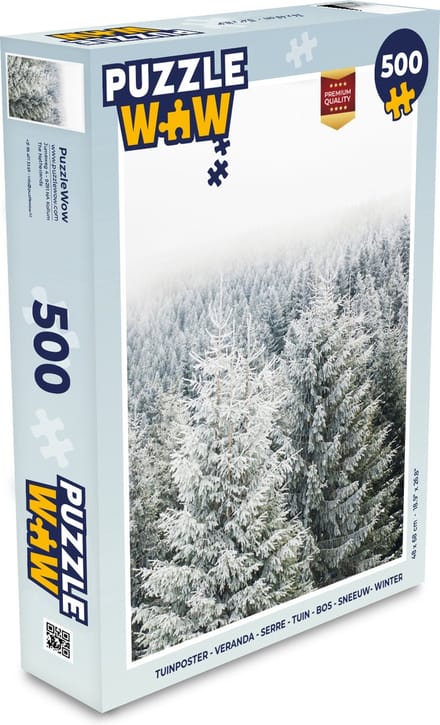 Puzzel Bos - Sneeuw - Winter - Seizoenen - Dennenboom - Legpuzzel - Puzzel 500 stukjes