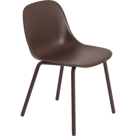 Muuto Fiber Outdoor Stoel - brown red