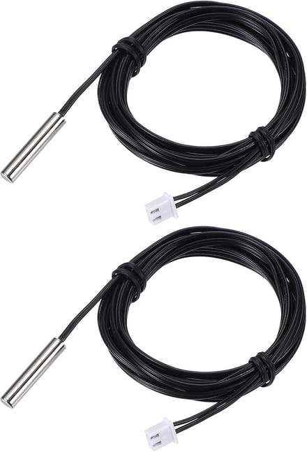 2x 10K NTC Temperatuursensor 2 Meter Waterdicht Koper voor Koelkast Airco Verwarming