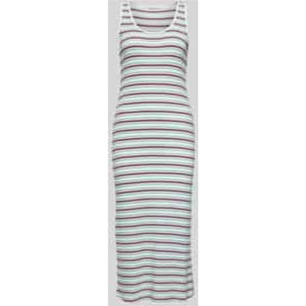 Midi-jurk met ronde hals