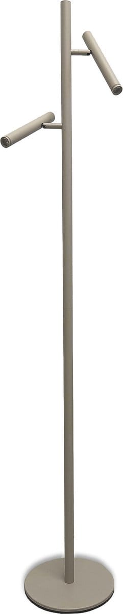 Luogo Vloerlamp LED 2700K 2-lichts creme met dimmer - Modern - Freelight