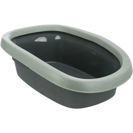 Trixie Carlo cat litter tray with rim 31 × 14 × 43 cm anthracite/grey-green