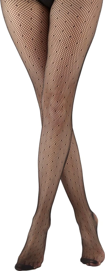 Pretty Polly Panty - Spot Net - One Size - 36/42 - Zwart