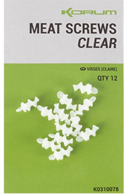 Korum Meat Screw (12pcs) - Kleur : Clear