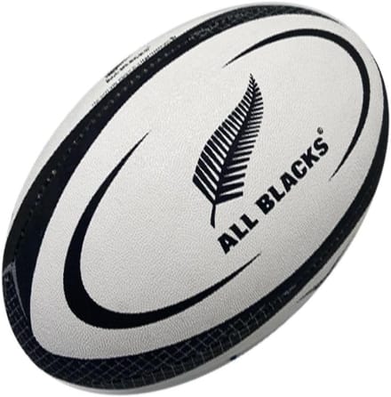 Rugbybal Maat 5 - Officiële Zwart-met-zilver Ontwerp